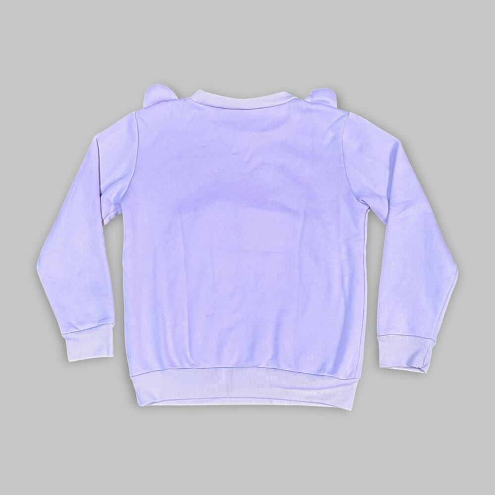 Loucuc Purple Cat Face Sweatshirt with Zipper Mouth – Size XL - Picture 2 of 4